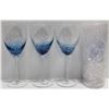 Image 4 : SET OF 4 NEW BLUE HUE FROST TEXTURED WINE GLASS