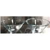 Image 3 : 2 LARGE GLASS DISPLAY / SALAD BOWLS 5" X 11-3/4"