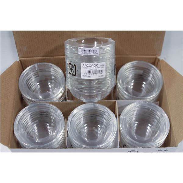 CASE OF 36 NEW ARCOROC 2-3/4  GLASS STACKING BOWLS