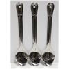 Image 1 : 3 NEW JOHNSON ROSE 13" S/S SOLID BASTING SPOONS