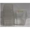 FIVE 1/6 SIZE CAMBRO POLYCARB FOOD INSERTS