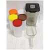 Image 1 : FLAT W/ NEW BLENDTEC JAR W/ LID, FOUR 1QT BARPALS