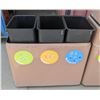 Image 2 : LOT OF 2 COMMERCIAL 3 SECTION WASTE / RECYCLING