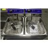 Image 2 : COUNTERTOP STAINLESS STEEL ELECTRIC DOUBLE FRYER 2KW