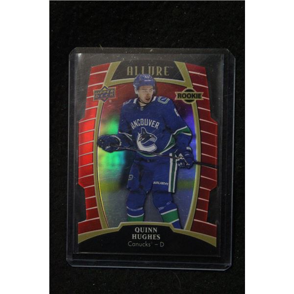 19-20 UD ALLURE QUINN HUGHES RC RED RAINBOW