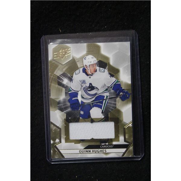 20-21 UD SPX QUINN HUGHES JERSEY PATCH