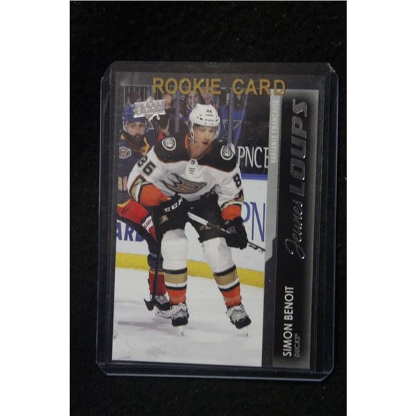 21-22 UD SERIES 1 SIMON BENIOT RC YOUNG GUNS FRENCH VARIANT