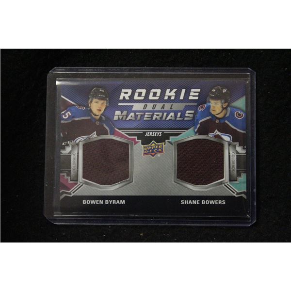 20-21 UD SERIES 2  BOWEN BYRAM & SHANE BOWERS RC DUAL JERSEY PATCH