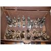 Image 3 : Antique Chess Table and Pewter Chess Pieces Cat A