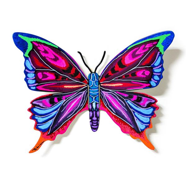 Patricia Govezensky- Original Painting on Cutout Steel "Butterfly CLXXVII"