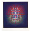 Image 1 : Victor Vasarely- Original Serigraph "Blue Composition"