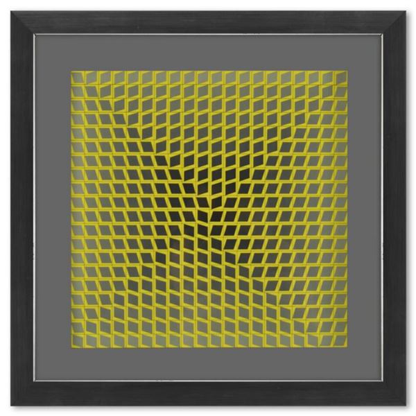 Victor Vasarely (1908-1997), "Illik de la série CTA - 102" Framed 1971 Heliogravure Print with Lette