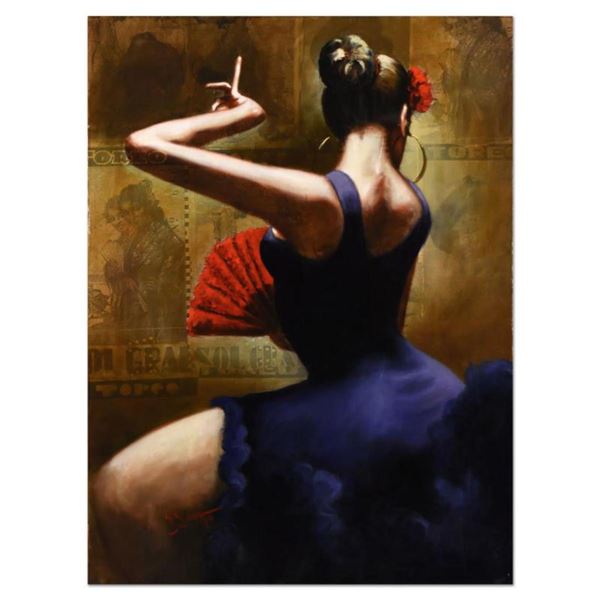 David Silva, Original Mixed Media Oil Painting on Gallery Wrapped Canvas, Hand Signed with Letter of