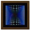 Image 1 : Victor Vasarely (1908-1997), "OND - II de la série Vega" Framed 1971 Heliogravure Print with Letter 
