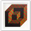 Image 1 : Victor Vasarely- Heliogravure Print "Bidim"