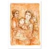 Image 1 : "Portrait of a Family" Limited Edition Lithograph (28" x 40.5") by Edna Hibel (1917-2014), Numbered 