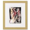 Image 1 : Marta Wiley, Framed Original Mixed Media Painting, Hand Signed and Thumb Printed with Letter of Auth