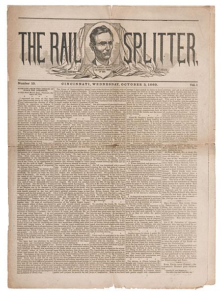 The Rail Splitter, Vol. 1, No. 10 of Oct. 3, 1860,