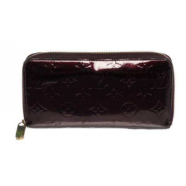 Louis Vuitton Brown Vernis Leather Zippy Wallet