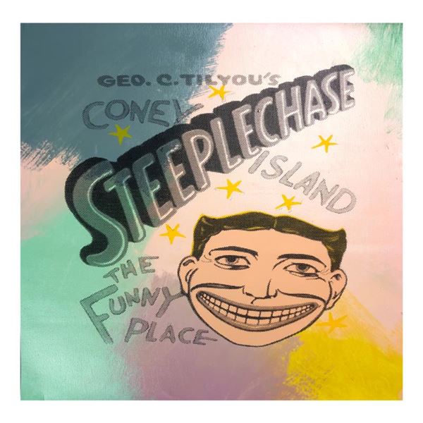 Steepechase, Coney Island by Steve Kaufman (1960-2010)