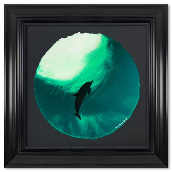 Dolphin in deep Green Sea by Wyland Original