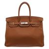 Image 7 : Hermes Gold Clemence Leather Birkin 35 Bag