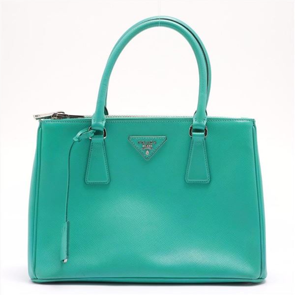 Prada Green Saffiano Leather Galleria Double Zip 2Way Bag