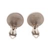 Image 4 : Hermes Silver Mother Of Pearl Earrings