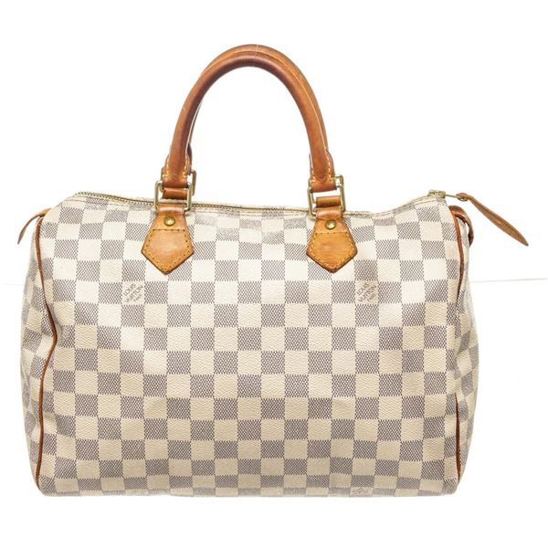 Louis Vuitton Beige Damier Canvas Speedy 35cm Satchel Bag