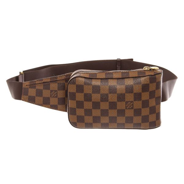 Louis Vuitton Damier Ebene Canvas Leather Geronimos Waist Bag
