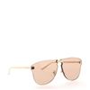 Image 2 : Gucci Rimless Sunglasses Metal Brown, Gold