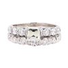 Image 2 : 1.68 ctw Diamond Ring And Attached Band - 14KT White Gold