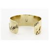 Image 2 : Yves Saint Laurent Vintage Golf-tone Signature YSL Logo Cuff Bracelet