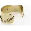 Image 3 : Yves Saint Laurent Vintage Golf-tone Signature YSL Logo Cuff Bracelet