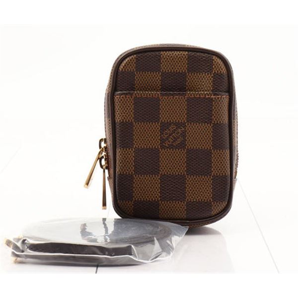 Louis Vuitton Damier Ebene Canvas Leather Etui Okapi PM Shoulder Bag