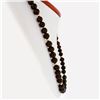 Image 2 : 14k Gold Vintage 8.2mm Red Garnet & 3.9mm Gold Bead Strand 19" Necklace
