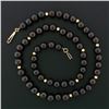 Image 3 : 14k Gold Vintage 8.2mm Red Garnet & 3.9mm Gold Bead Strand 19" Necklace