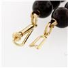 Image 5 : 14k Gold Vintage 8.2mm Red Garnet & 3.9mm Gold Bead Strand 19" Necklace