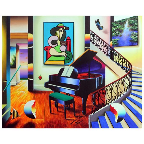 Seated Woman in Red by Ferjo Original