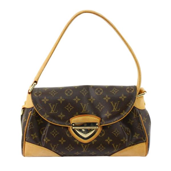 Louis Vuitton Brown Monogram Canvas Leather Beverly MM Bag