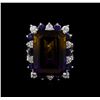 Image 2 : 15.97 ctw Ametrine, Sapphire and Diamond Ring - 14KT White Gold