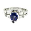 Image 3 : 1.75 ctw Pear Brilliant Blue Sapphire And Diamond Ring - Platinum