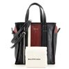 Image 1 : Balenciaga Bazar Convertible Tote Striped Leather Small Black, Multicolor, Red