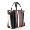 Image 2 : Balenciaga Bazar Convertible Tote Striped Leather Small Black, Multicolor, Red