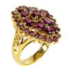Image 2 : Natural Oval Rhodolite Garnet Ring