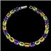 Image 1 : Natural  Amethyst Citrine Peridot Bracelet