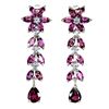 Image 1 : Natural Rhodolite Garnet Tanzanite Earrings
