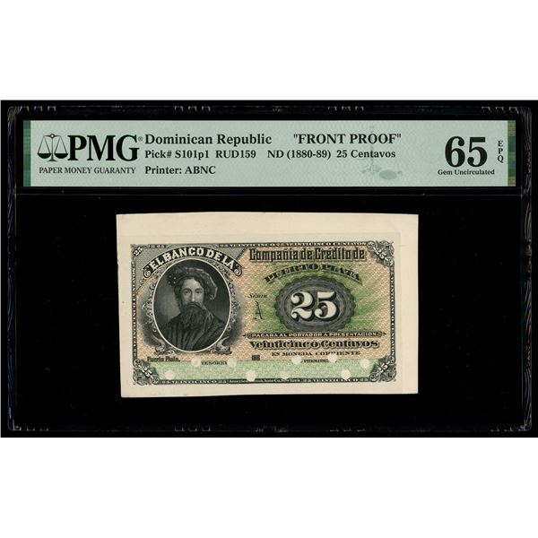 Puerto Plata, Dominican Republic, Banco de la Compania de Credito de Puerto Plata, 25 centavos front