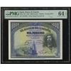 Image 1 : Madrid, Spain, Banco de Espana, 1000 pesetas, 15-8-1928, serial 1221629, PMG Choice UNC 64 EPQ.