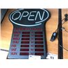 Image 1 : ILLUMINATED OPEN SIGN